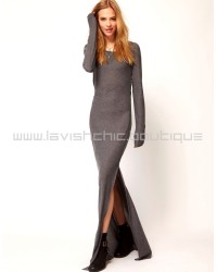 Selected Juliana Long Sleeve Jersey Maxi Dress